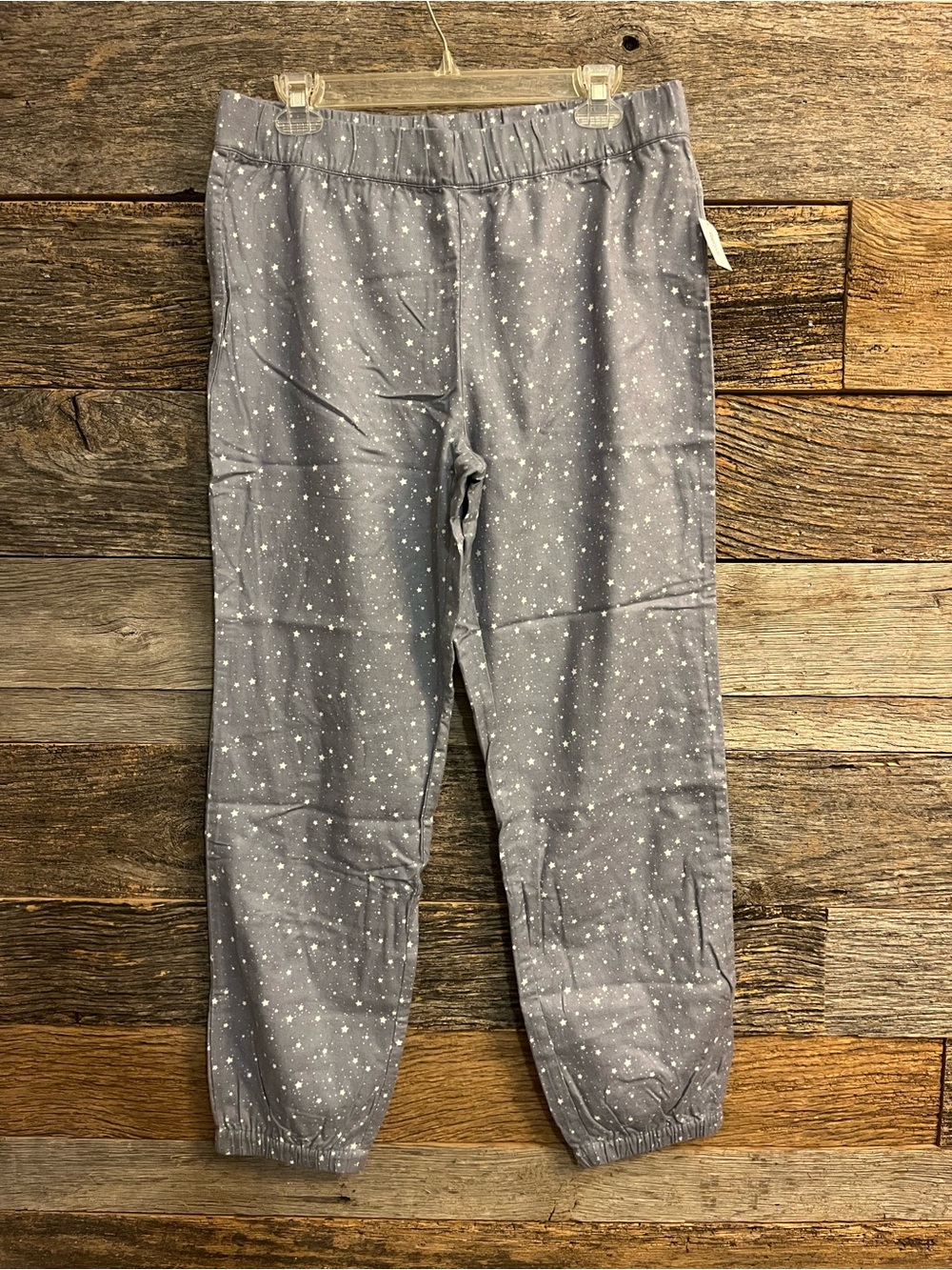 Comfort Stretch Women's Pajama Joggers - Gray Star Print